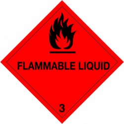 3.0 Brandbare vloeistoffen met tekst (Flammable Liquid)