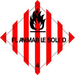 4.1 Brandbare vaste stoffen met tekst (Flammable Solid)