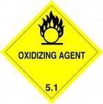 5.1 Oxiderende stoffen met tekst (Oxidizing agent) logo