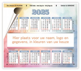 Zelfklevende kalender sticker 2025