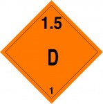 1.5 D Ontplofbare stoffen logo