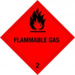 2.1 Brandbare gassen met tekst (Flammable gas) logo