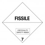 7.4 Radioactieve stoffen met tekst (Fissile) logo