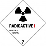 7.1 Radioactieve stoffen met tekst (Radioactive I) logo